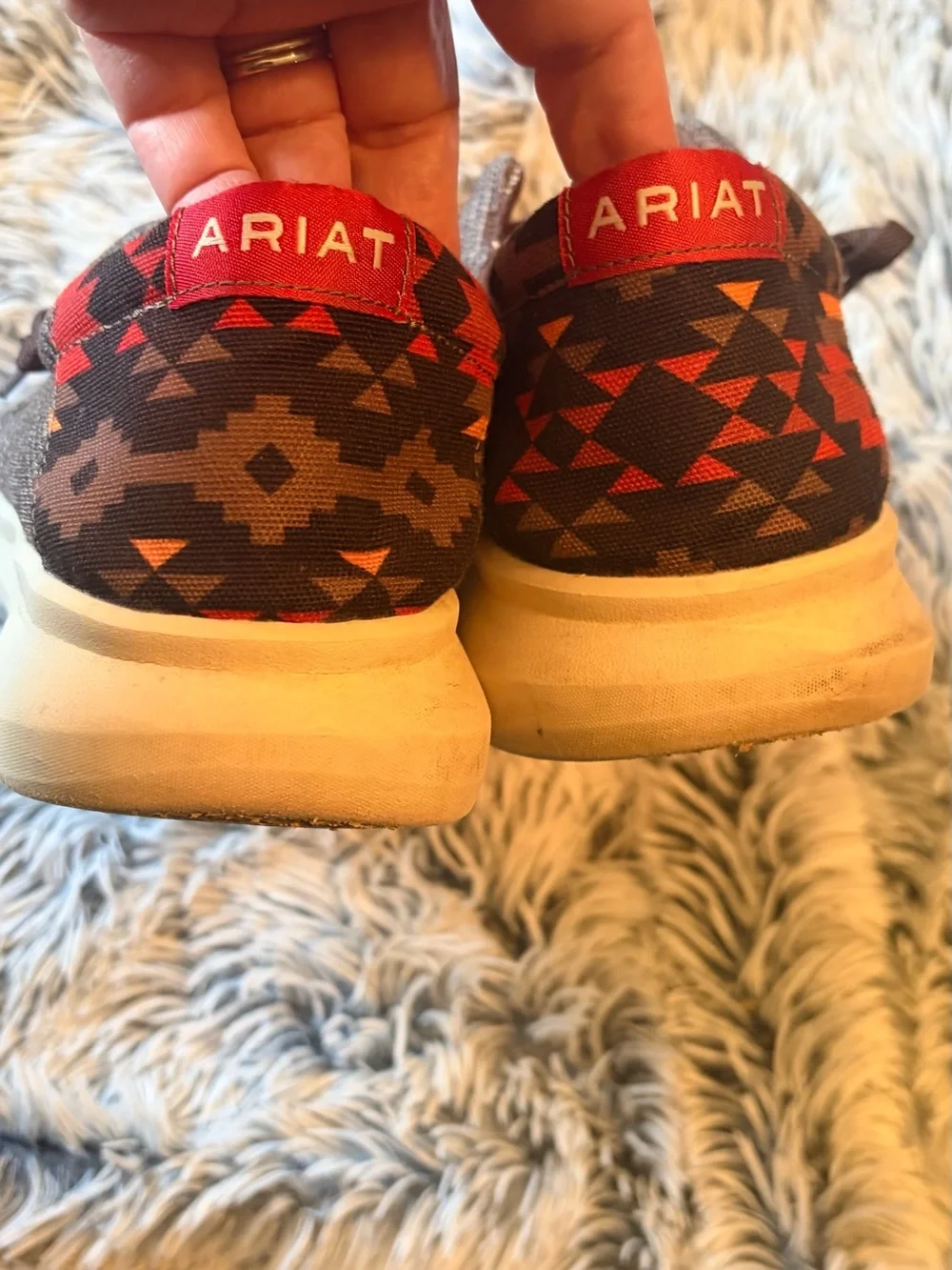 Ariat Hilo Stretch Lace Heathered Brown/Red Aztec Print
